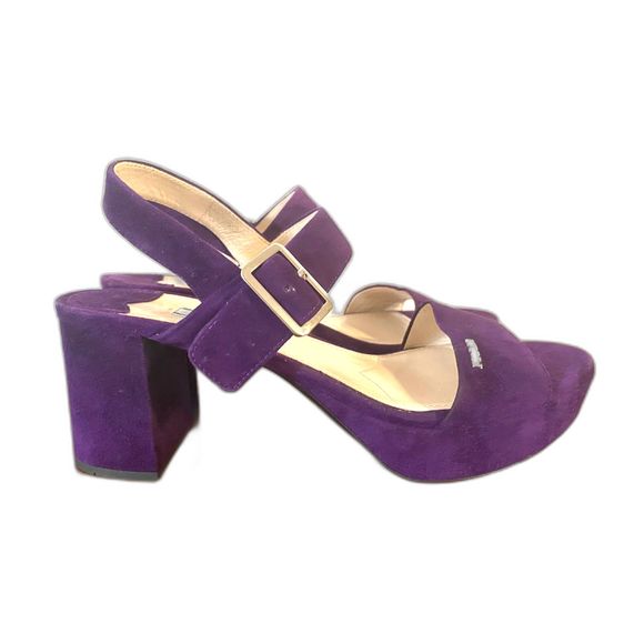 Prada Shoes - Prada Authentic Purple Open-Toed Heeled Shoes